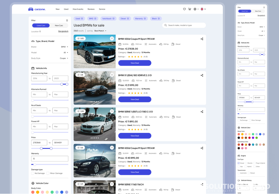 Thiết kế website cho thuê xe - Đánh giá hiệu quả